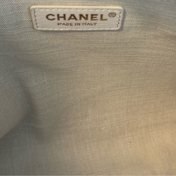 Limited Edition ! NWT Large Gold Calfskin Chanel Deauville Tote - Picture 12 of 15